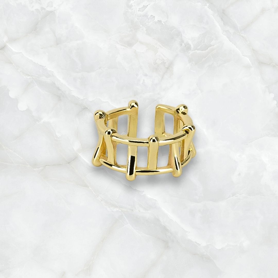 Anillo con Diseño Escalera