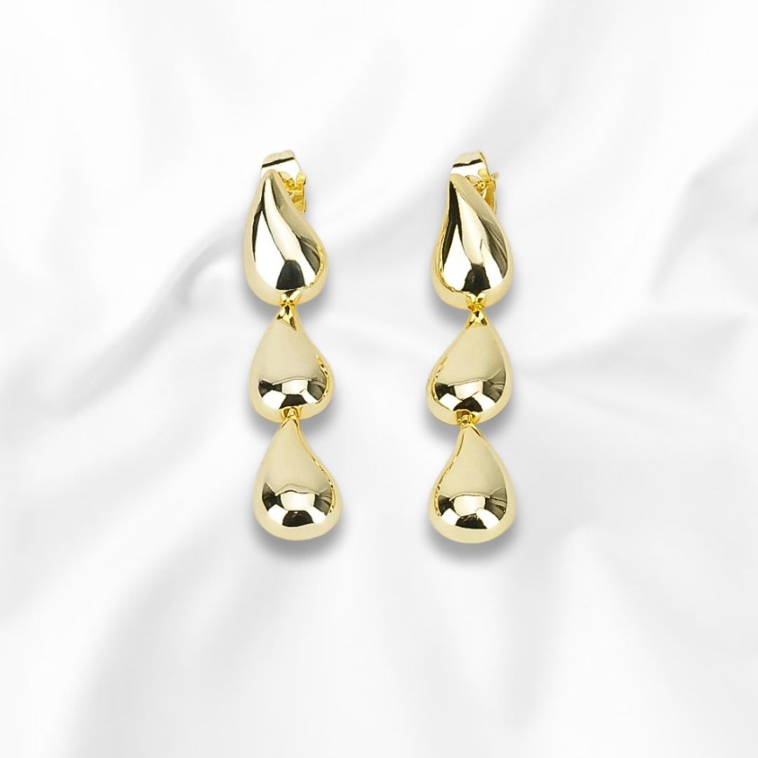 Arete Largo con Diseño de Gotas