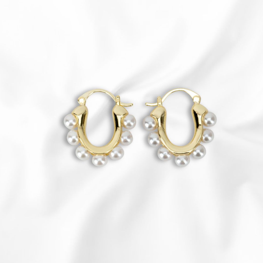 Arete Arracada Diseño de Perlas